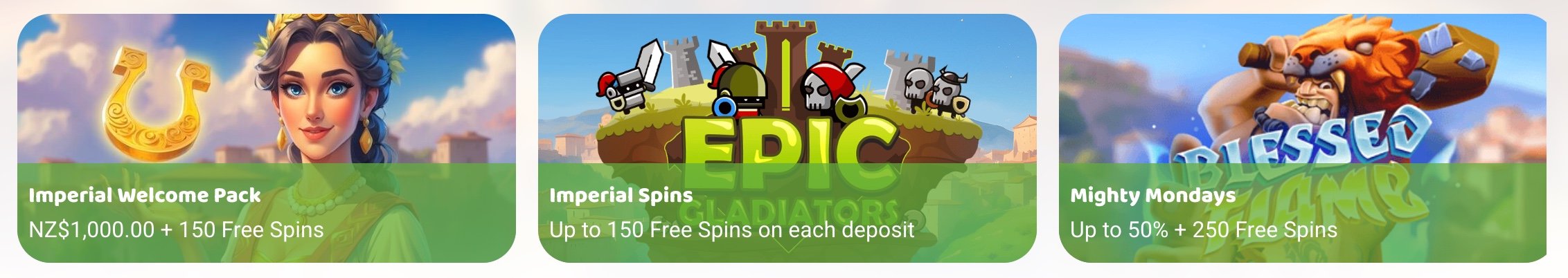 Welcome Bonus at Imperial Wins Casino